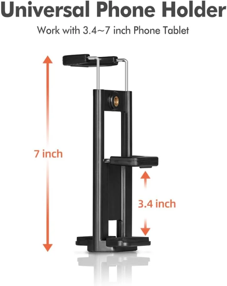 پایه نگهدارنده دوربین و گوشی موبایل AECAM - 60 اینچی سازگار با دوربین های Canon و NIKON DSLR به همراه هولدر تبلت و گوشی موبایل برای پخش زنده و نورپردازی (VT-831S) پایه نگهدارنده دوربین و گوشی موبایل AECAM - 60 اینچی سازگار با دوربین های Canon و NIKON DSLR به همراه هولدر تبلت و گوشی موبایل برای پخش زنده و نورپردازی (VT-831S)