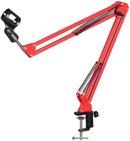 پایه رومیزی فلزی AECAM، نگهدارنده میکروفون، تک پایه تاشو، سه پایه برای وبلاگ نویسان و پخش زنده (قرمز) پایه رومیزی فلزی AECAM، نگهدارنده میکروفون، تک پایه تاشو، سه پایه برای وبلاگ نویسان و پخش زنده (قرمز)