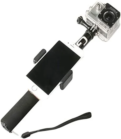 AECAM - مونوپاد میله سلفی دستی قابل گسترش به همراه آداپتور نگهدارنده ρһопе برای Go%Pros HERO 11 10 9 Xiaomis YI 4K Lite SJCAMs SJ5000 (فقط مونوپاد)