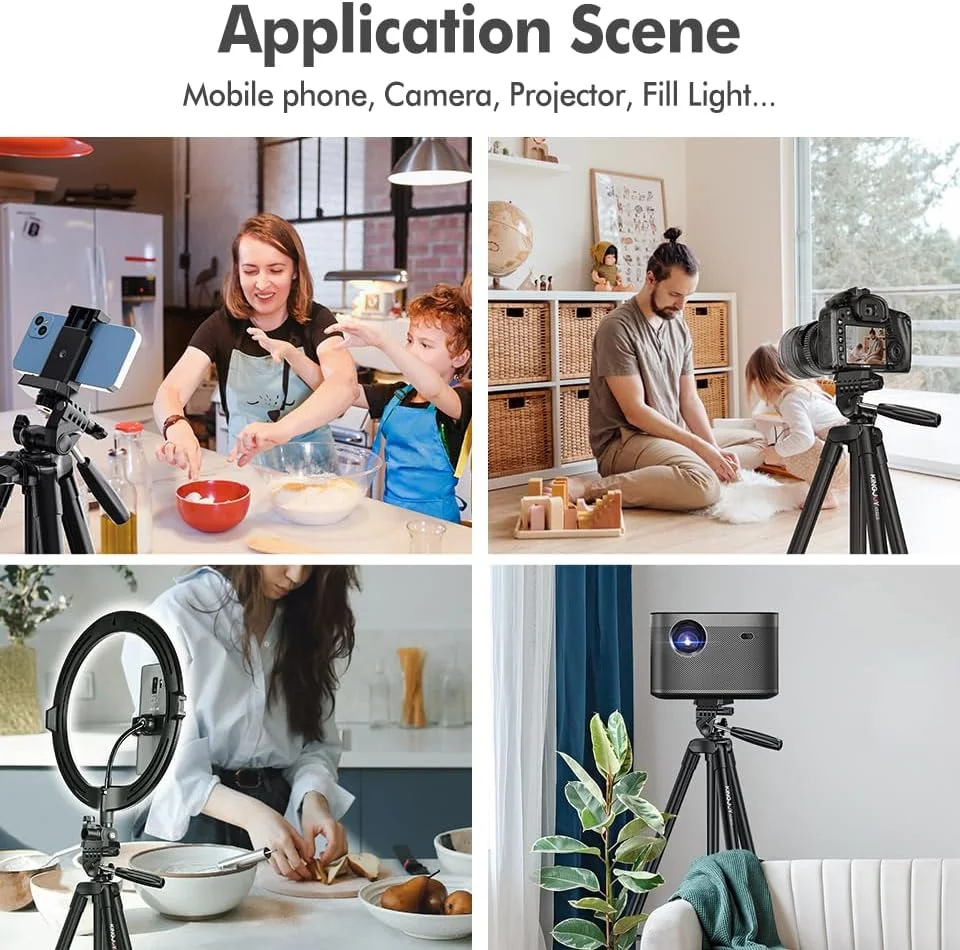 پایه نگهدارنده دوربین و گوشی موبایل AECAM - 60 اینچی سازگار با دوربین های Canon و NIKON DSLR به همراه هولدر تبلت و گوشی موبایل برای پخش زنده و نورپردازی (VT-831S) پایه نگهدارنده دوربین و گوشی موبایل AECAM - 60 اینچی سازگار با دوربین های Canon و NIKON DSLR به همراه هولدر تبلت و گوشی موبایل برای پخش زنده و نورپردازی (VT-831S)