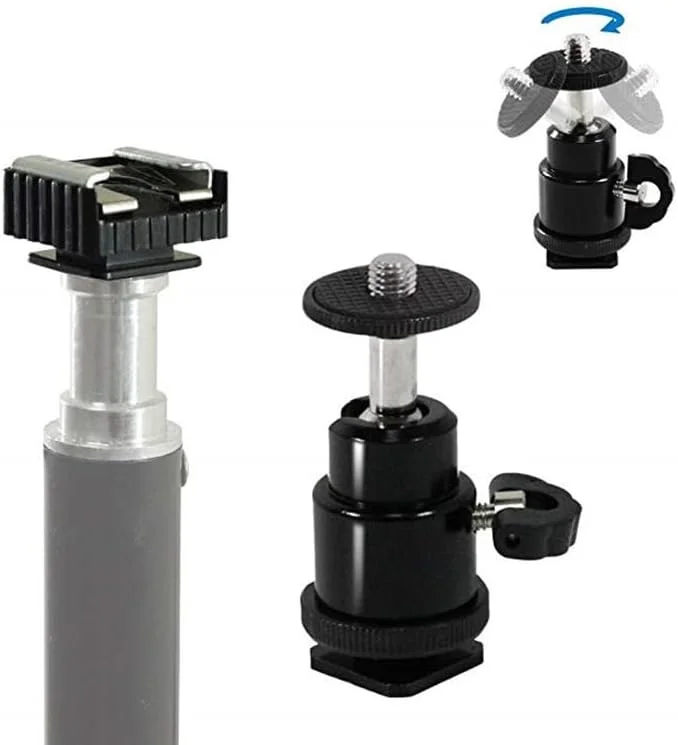 AECAM - مینی سر توپی با مانت 1/4 اینچی برای سه پایه دوربین، سر توپی برای دوربین های نیکون و کانن DSLR، پایه مانت Dsr برای سه پایه و رینگ لایت LED (سر توپی) AECAM - مینی سر توپی با مانت 1/4 اینچی برای سه پایه دوربین، سر توپی برای دوربین های نیکون و کانن DSLR، پایه مانت Dsr برای سه پایه و رینگ لایت LED (سر توپی)