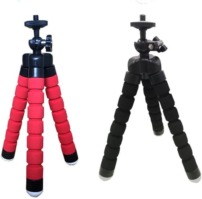 AECAM - نگهدارنده انعطاف پذیر دوربین کوچک، سه پایه اختاپوسی انعطاف پذیر، پایه نگهدارنده تک پایه، لوازم جانبی استایلینگ (مشکی) AECAM - نگهدارنده انعطاف پذیر دوربین کوچک، سه پایه اختاپوسی انعطاف پذیر، پایه نگهدارنده تک پایه، لوازم جانبی استایلینگ (مشکی)