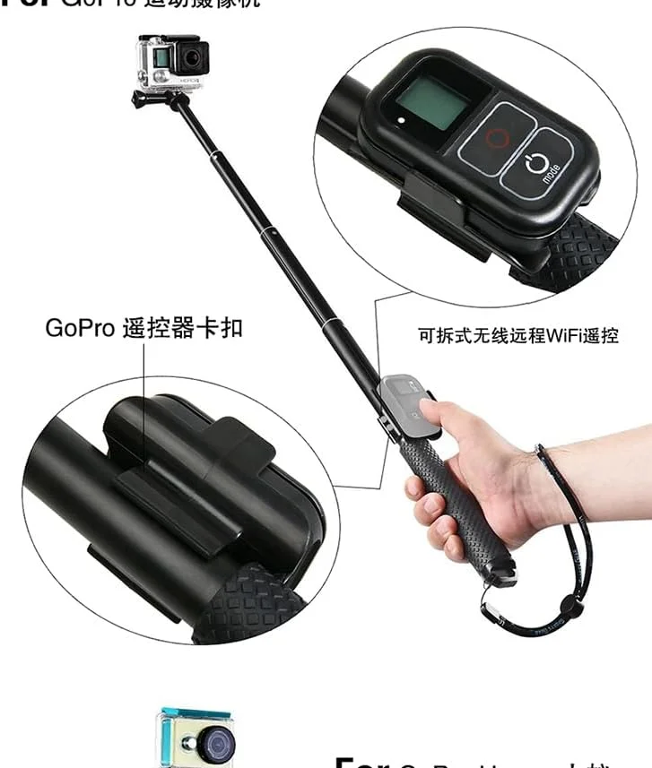 AECAM - مونوپادهای میله سلفی دستی 36 اینچی برای GOPROs 6 5 4 session Xiaomis yi 4k SJCAMs sj4000 sj5000x لوازم جانبی دوربین (سه پایه) AECAM - مونوپادهای میله سلفی دستی 36 اینچی برای GOPROs 6 5 4 session Xiaomis yi 4k SJCAMs sj4000 sj5000x لوازم جانبی دوربین (سه پایه)