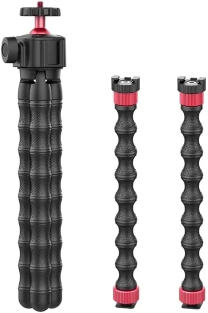 AECAM - سه پایه اختاپوسی انعطاف پذیر ULANZI MT-52 تک پایه با بازوی دوتایی، دارای پیچ 1/4 و کفشک سرد برای نصب تلفن هوشمند و دوربین (فقط سه پایه)