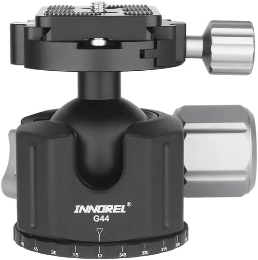 AECAM - هد سه پایه حرفه ای G54/G44/G36 با مرکز ثقل پایین، هد توپی، صفحه QR Arca Swiss برای دوربین DSLR (هد توپی G44)