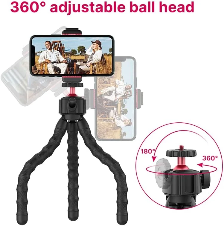 AECAM - سه پایه اختاپوسی انعطاف پذیر ULANZI MT-52 تک پایه با بازوی دوتایی، دارای پیچ 1/4 و کفشک سرد برای نصب تلفن هوشمند و دوربین (فقط سه پایه) AECAM - سه پایه اختاپوسی انعطاف پذیر ULANZI MT-52 تک پایه با بازوی دوتایی، دارای پیچ 1/4 و کفشک سرد برای نصب تلفن هوشمند و دوربین (فقط سه پایه)