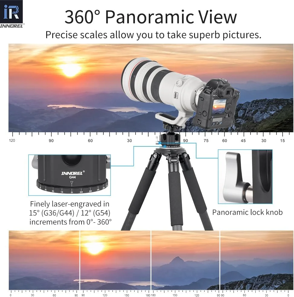 AECAM - هد سه پایه حرفه ای G54/G44/G36 با مرکز ثقل پایین، هد توپی، صفحه QR Arca Swiss برای دوربین DSLR (هد توپی G44) AECAM - هد سه پایه حرفه ای G54/G44/G36 با مرکز ثقل پایین، هد توپی، صفحه QR Arca Swiss برای دوربین DSLR (هد توپی G44)