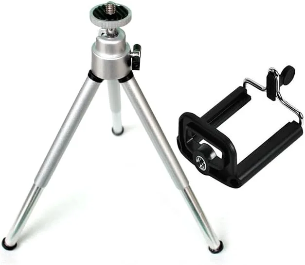 AECAM - سه پایه تلفن همراه، سه پایه کوچک، سبک و انعطاف پذیر، پایه قابل افزایش برای دوربین های DSLR SLR و تلفن همراه، مناسب عکاسی (همراه با نگهدارنده تلفن) AECAM - سه پایه تلفن همراه، سه پایه کوچک، سبک و انعطاف پذیر، پایه قابل افزایش برای دوربین های DSLR SLR و تلفن همراه، مناسب عکاسی (همراه با نگهدارنده تلفن)