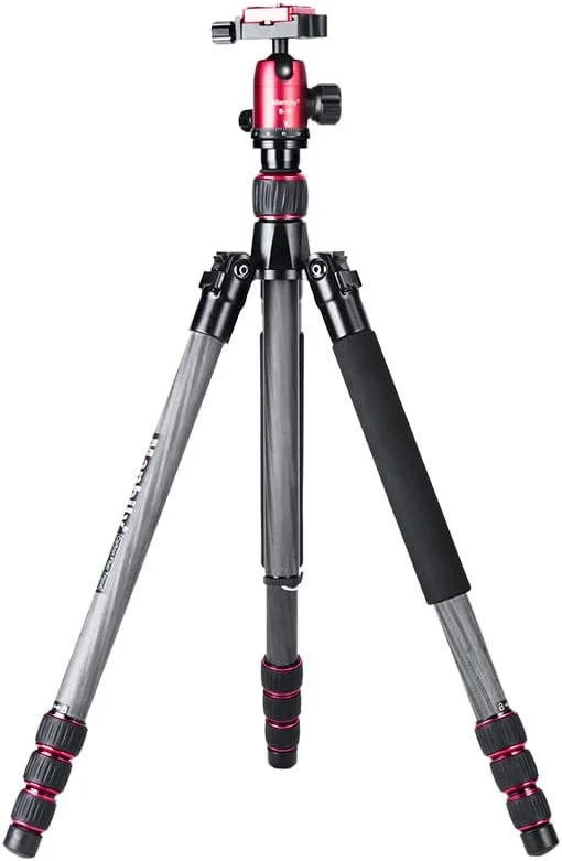 AECAM - سه پایه فیبر کربنی حرفه ای برای دوربین های دیجیتال، مناسب برای سه پایه دوربین سری مسافرتی، حداکثر 155 سانتی متر (طلایی) AECAM - سه پایه فیبر کربنی حرفه ای برای دوربین های دیجیتال، مناسب برای سه پایه دوربین سری مسافرتی، حداکثر 155 سانتی متر (طلایی)