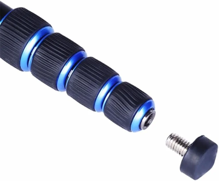 AECAM - سه پایه دوربین آلومینیومی Manbilys A-222 +M-1 Base با ارتفاع 1650 میلی متر، تک پایه و مونوپاد با قفل چرخشی و پایه 3 پایه برای دوربین های کانن، نیکون، DSLR و DV (نارنجی)