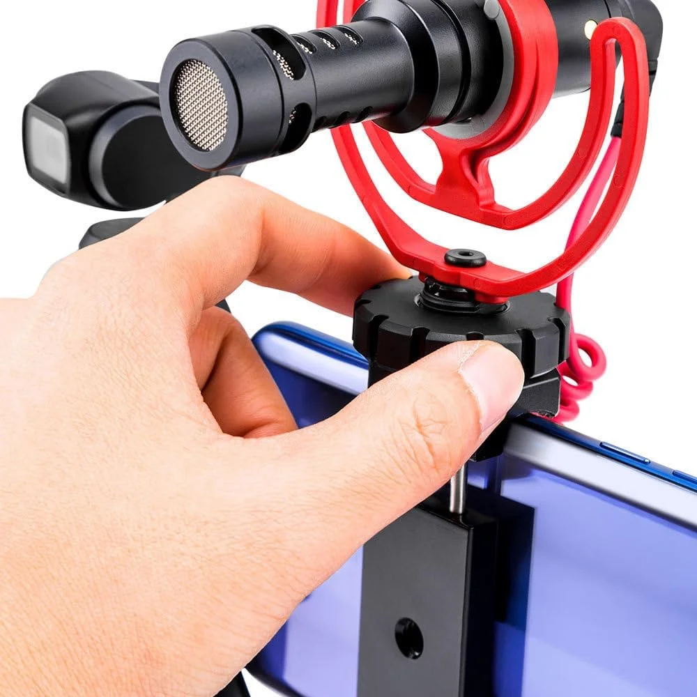 AECAM - برای Rode VideoMicro Videomic Go گیره نگهدارنده میکروفون با کفشک سرد، آداپتورهای پایه سه پایه، جذب شوک (کابل) AECAM - برای Rode VideoMicro Videomic Go گیره نگهدارنده میکروفون با کفشک سرد، آداپتورهای پایه سه پایه، جذب شوک (کابل)