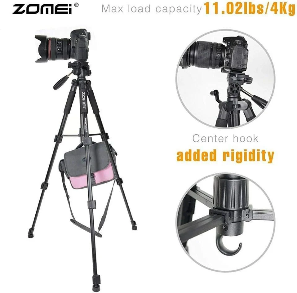 AECAM - سه پایه مسافرتی مقاوم و هد پن آلومینیومی با کیف برای دوربین ZOIMEs Q111 (آبی) AECAM - سه پایه مسافرتی مقاوم و هد پن آلومینیومی با کیف برای دوربین ZOIMEs Q111 (آبی)