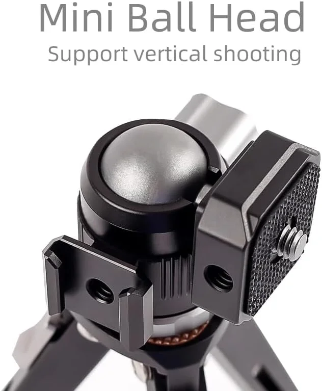 AECAM - MC22 مینی هد توپی کفشک سرد با قابلیت استفاده دوگانه، آلیاژ آلومینیوم با پیچ 1/4 اینچی و کفشک سرد برای دوربین، تلفن، فلاش اسپیدلایت، سه پایه، مونوپاد (XTD20) AECAM - MC22 مینی هد توپی کفشک سرد با قابلیت استفاده دوگانه، آلیاژ آلومینیوم با پیچ 1/4 اینچی و کفشک سرد برای دوربین، تلفن، فلاش اسپیدلایت، سه پایه، مونوپاد (XTD20)