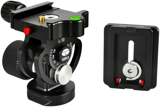 AECAM - L10 سری سه پایه آلومینیومی حرفه ای Sirui، هد توپی تک پایه، هد توپی سه پایه ویدیویی با صفحه رهاسازی سریع برای سه پایه دوربین DSLR یونیورسال