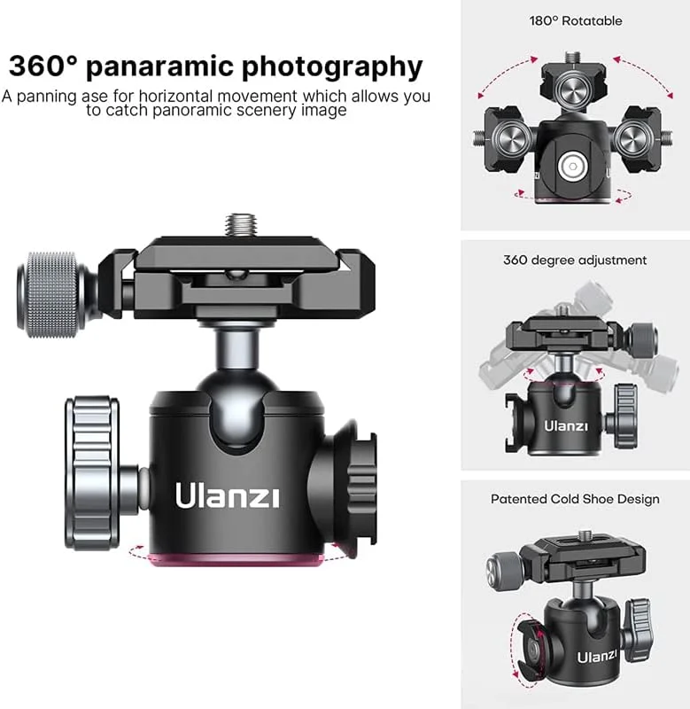 AECAM - سه پایه فلزی سبک ULANZI MT-24 𝖵log Lite با هد توپی، قابل افزایش طول، 1/4 اینچ، پایه تک پایه، کفشک سرد، Arca Quick Swiss، حداکثر بار 2.5 کیلوگرم (پایه با هد توپی) AECAM - سه پایه فلزی سبک ULANZI MT-24 𝖵log Lite با هد توپی، قابل افزایش طول، 1/4 اینچ، پایه تک پایه، کفشک سرد، Arca Quick Swiss، حداکثر بار 2.5 کیلوگرم (پایه با هد توپی)