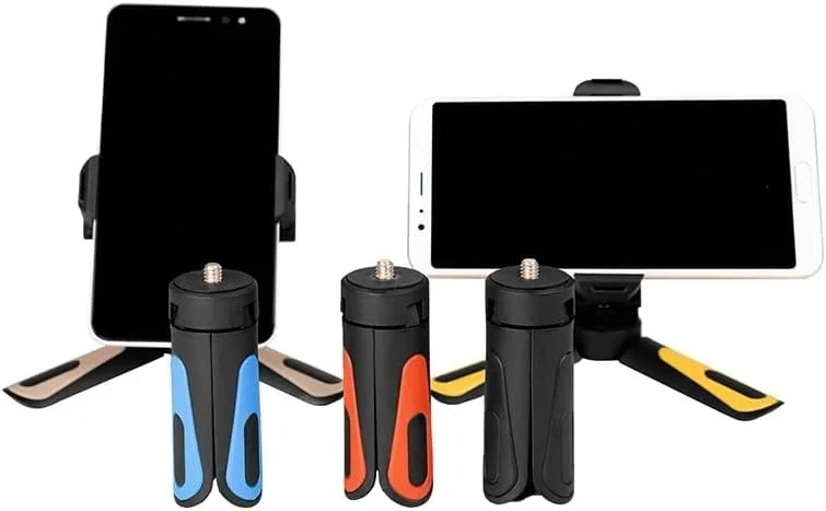 AECAM - سه پایه Officia KT-18 کوچک برای موبایل، استند نگهدارنده دوربین، تثبیت کننده با سر انعطاف پذیر و زاویه ارتفاع (قرمز)