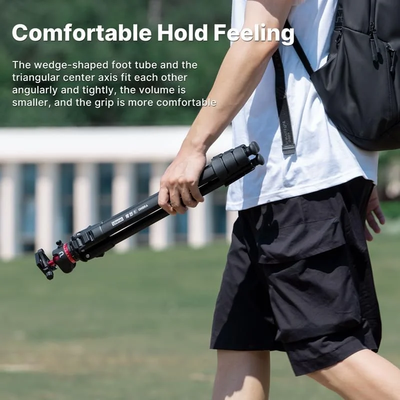 AECAM - سه پایه مسافرتی OMBRA ULANZI آلیاژ آلومینیوم فلزی مناسب فضای باز برای تلفن هوشمند، دوربین DSLR، تک پایه با هد توپی صفحه Arca Swiss (مشکی) AECAM - سه پایه مسافرتی OMBRA ULANZI آلیاژ آلومینیوم فلزی مناسب فضای باز برای تلفن هوشمند، دوربین DSLR، تک پایه با هد توپی صفحه Arca Swiss (مشکی)