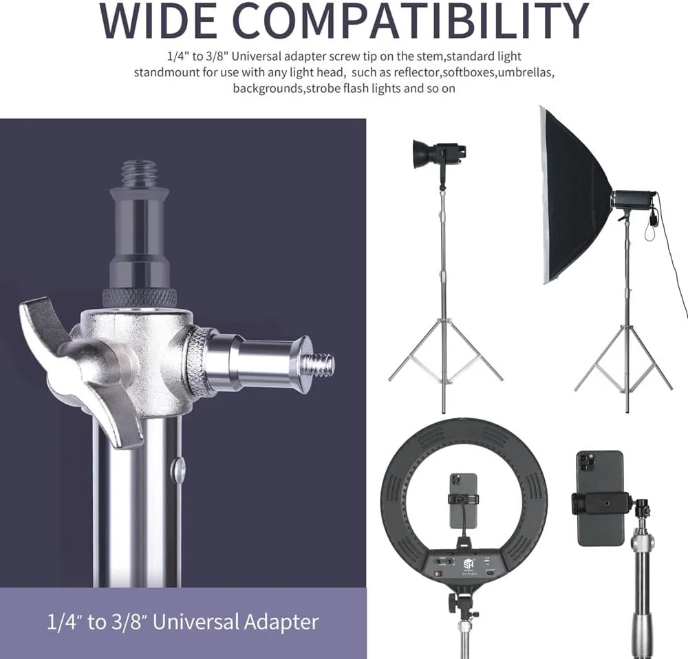 AECAM - سه پایه استیل ضد زنگ 2.9 متری، سه پایه بزرگ تاشو آلیاژی پایه نور، سه پایه پایه C جادویی عکاسی، نور نقطه ای، سافت باکس استودیوی عکس (SH-DJ-XBJ-280) AECAM - سه پایه استیل ضد زنگ 2.9 متری، سه پایه بزرگ تاشو آلیاژی پایه نور، سه پایه پایه C جادویی عکاسی، نور نقطه ای، سافت باکس استودیوی عکس (SH-DJ-XBJ-280)