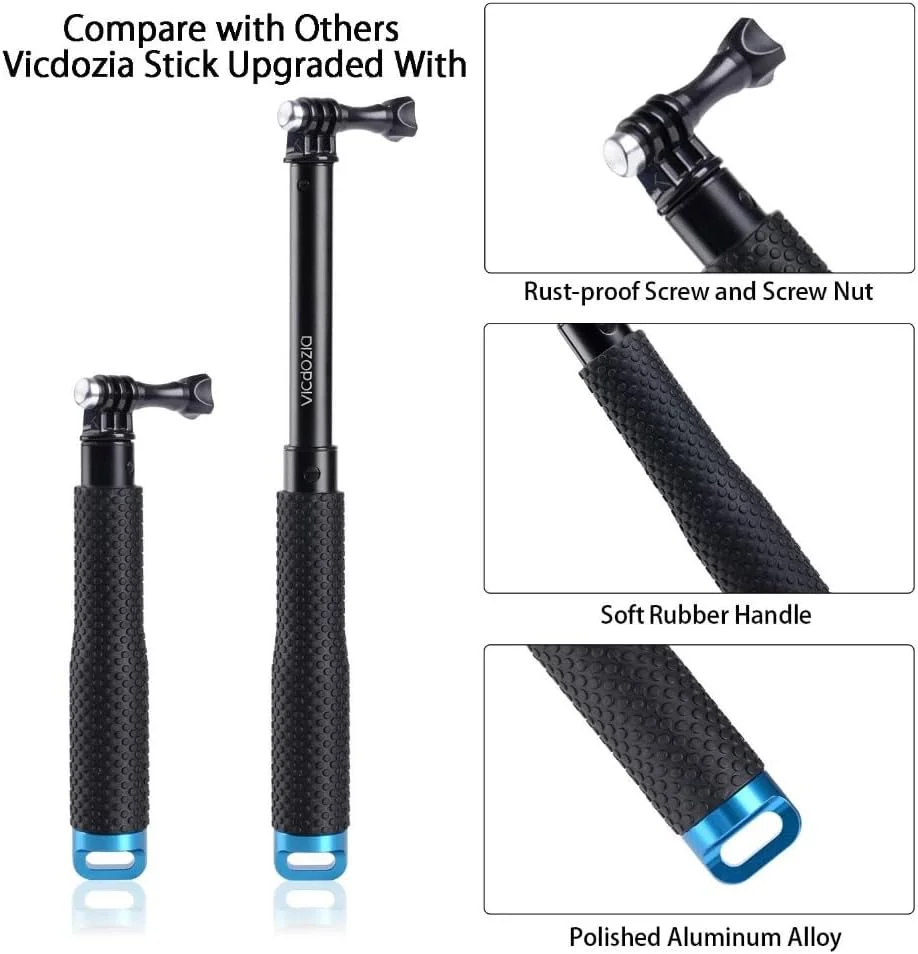 AECAM - دسته ضد آب قابل تنظیم مونوپاد دستی برای GeekPro، GOPROs HD Hero 6 5 4 3+ 3 2 1 و Xiaomis Yi (مشکی) AECAM - دسته ضد آب قابل تنظیم مونوپاد دستی برای GeekPro، GOPROs HD Hero 6 5 4 3+ 3 2 1 و Xiaomis Yi (مشکی)