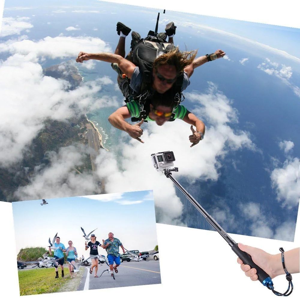 AECAM - دسته ضد آب قابل تنظیم مونوپاد دستی برای GeekPro، GOPROs HD Hero 6 5 4 3+ 3 2 1 و Xiaomis Yi (مشکی) AECAM - دسته ضد آب قابل تنظیم مونوپاد دستی برای GeekPro، GOPROs HD Hero 6 5 4 3+ 3 2 1 و Xiaomis Yi (مشکی)