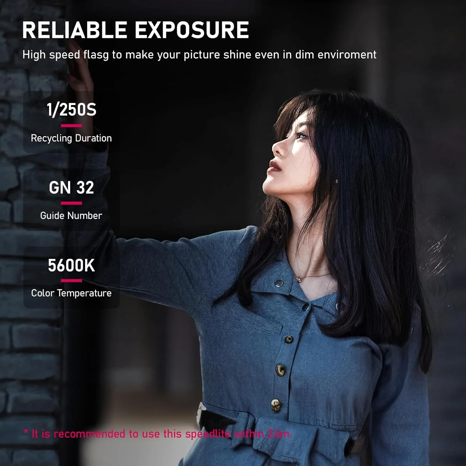 فلاش دوربین Ulanzi F32 با GN32 / CCT 5600K برای دوربین های دیجیتال SLR کانن/فوجی/سونی/نیکون/پاناسونیک المپوس پنتاکس و سایر دوربین های دیجیتال با کفشک اتصال تکی