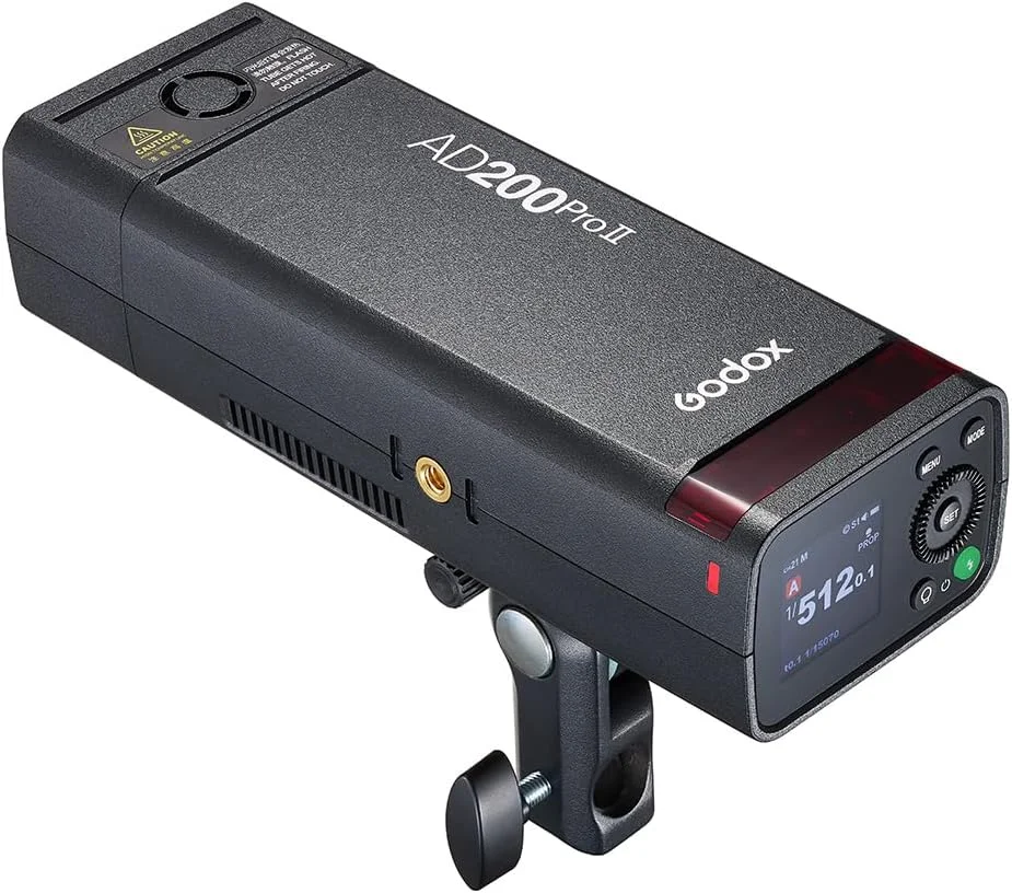 فلاش گودوکس AD200Pro II 200Ws – HSS 1/8000s، سیستم بی سیم 2.4G X، بازیافت 0.01-1.8 ثانیه، باتری 2980mAh، سازگار با TTL با Canon/Nikon/Sony، ارتقاء یافته از AD200Pro