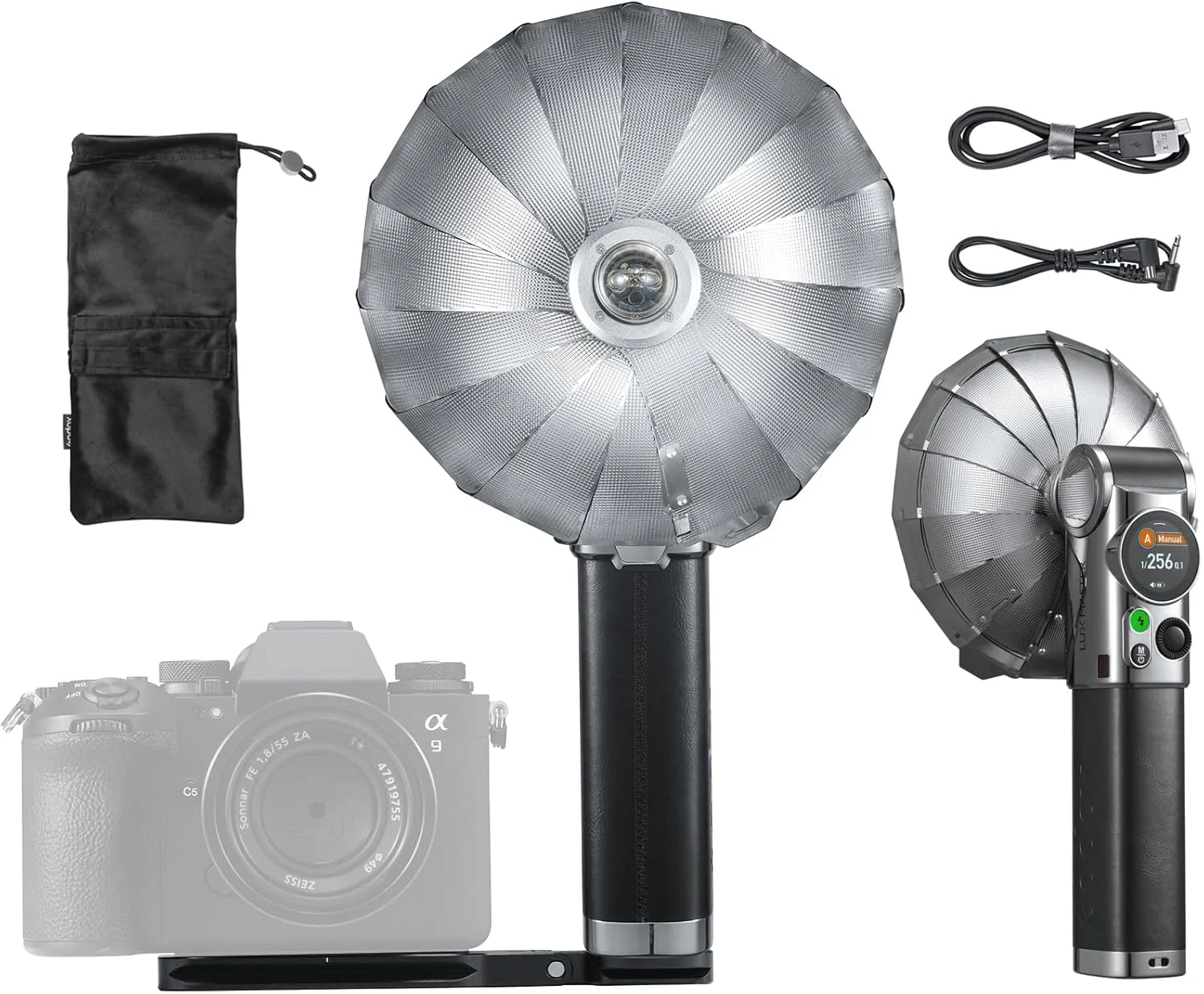 فلاش دوربین Godox Lux Master Retro TTL HSS، صفحه لمسی، همگام سازی بی سیم، باتری داخلی، سیستم بی سیم 2.4G X سازگار با Sony/Nikon/Canon/Fuji/Leica/Sigma/Panasonic