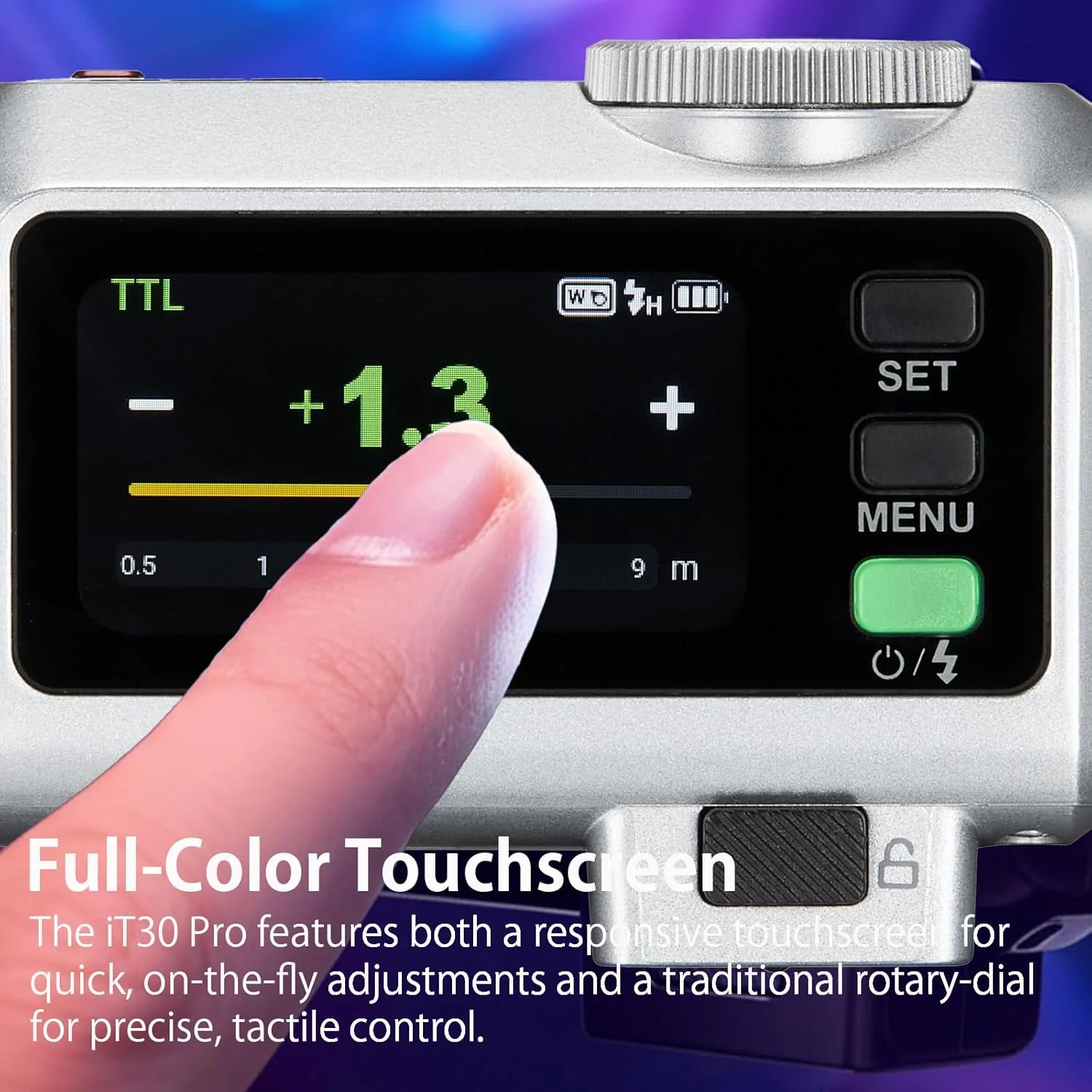 فلاش گودوکس IT30Pro F برای فوجی‌فیلم، اسپیدلایت لمسی IT30PROF IT30 Pro F، TTL HSS 1/8000s، سازگار با X100VI GFX100RF XS20 XS10 XT30 II XT5 XM5 GFX50S GFX50R X-T4 X-T3 X-E4