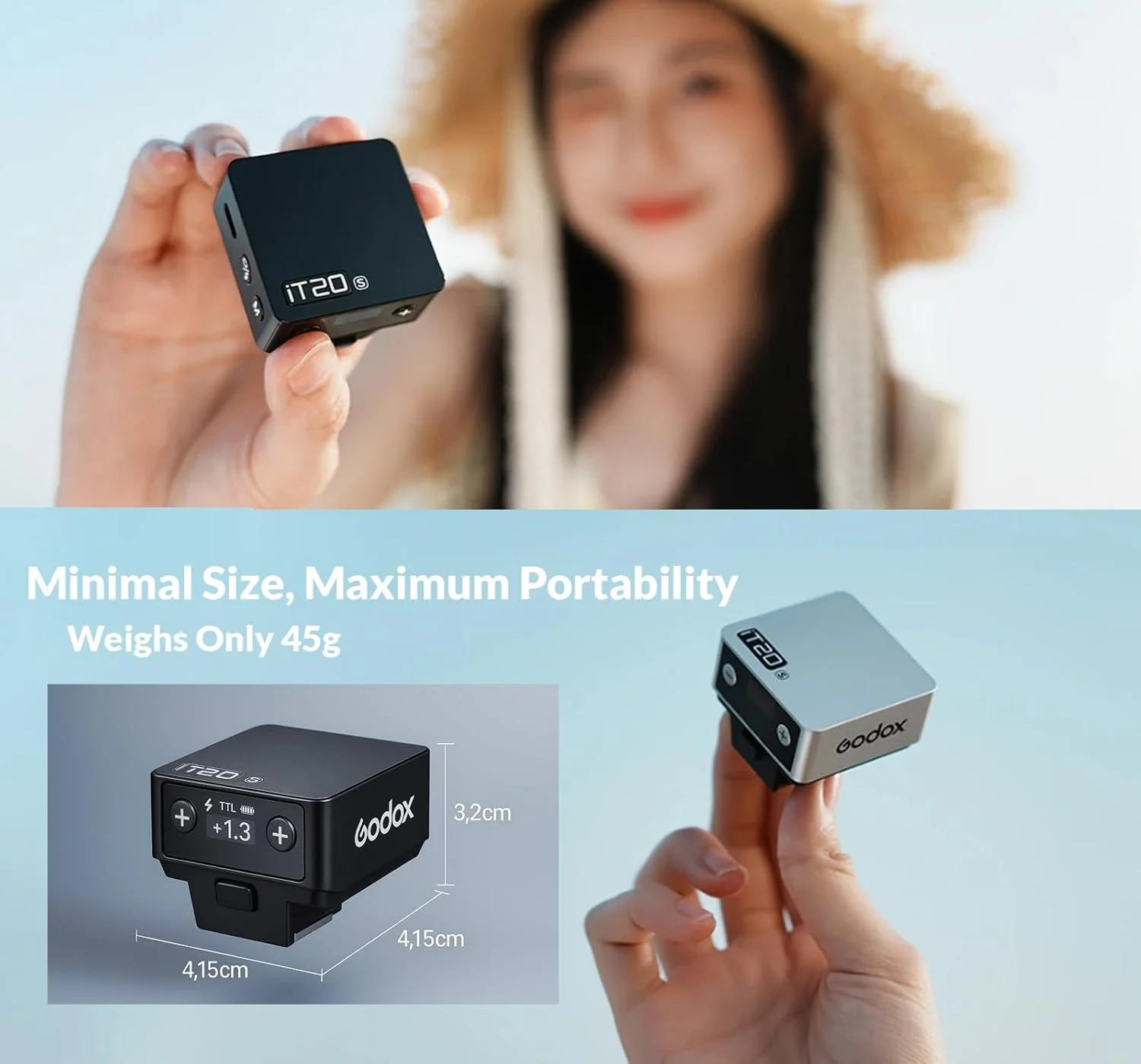 فلاش کوچک دوربین GODOX IT20 N TTL، فلاش بی سیم 2.4G IT20N با فیلتر رنگی، سازگار با Nikon Z6III Z8 Z5 Z50II Z50 Zfc Z6II Z30 Z6 Z50II Z7II Z8 Z9