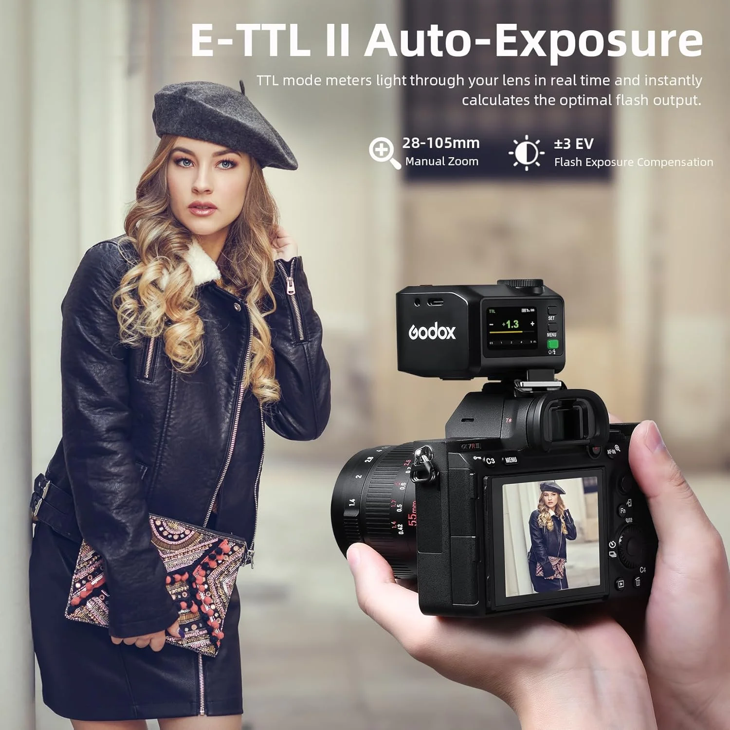 فلاش جیبی TTL گودکس iT30 Pro-C برای دوربین کانن: بیسیم 2.4G + صفحه لمسی (معادل تریگر X3 داخلی)، باتری لیتیوم یونی، HSS 1/8000 ثانیه، 560 فلاش، دیفیوزر داخلی برای عکاسی پرتره فلاش جیبی TTL گودکس iT30 Pro-C برای دوربین کانن: بیسیم 2.4G + صفحه لمسی (معادل تریگر X3 داخلی)، باتری لیتیوم یونی، HSS 1/8000 ثانیه، 560 فلاش، دیفیوزر داخلی برای عکاسی پرتره