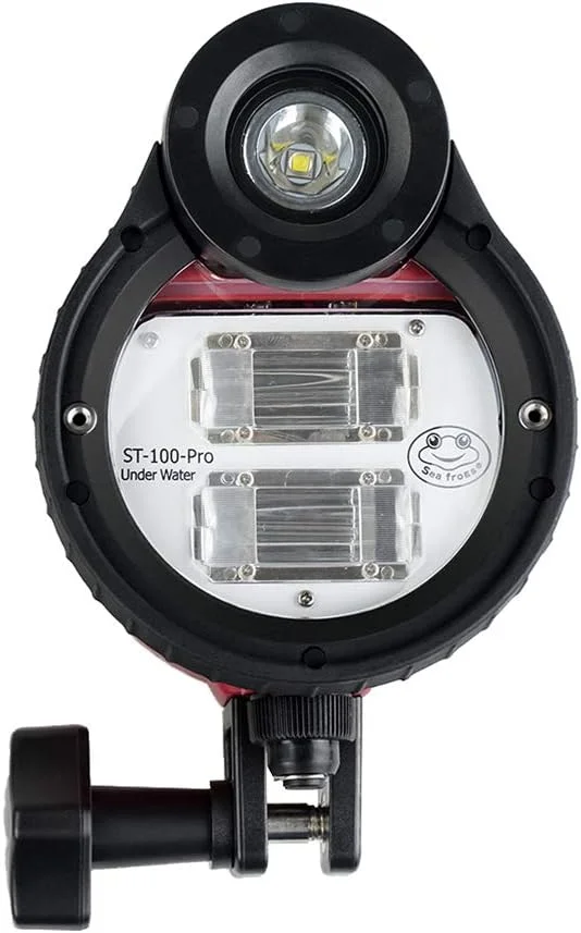 فلاش استروب غواصی ضد آب ST-100-Pro حداکثر 100 متر، 5600K با کابل نوری و محفظه غواصی برای عکاسی زیر آب HELEMIY