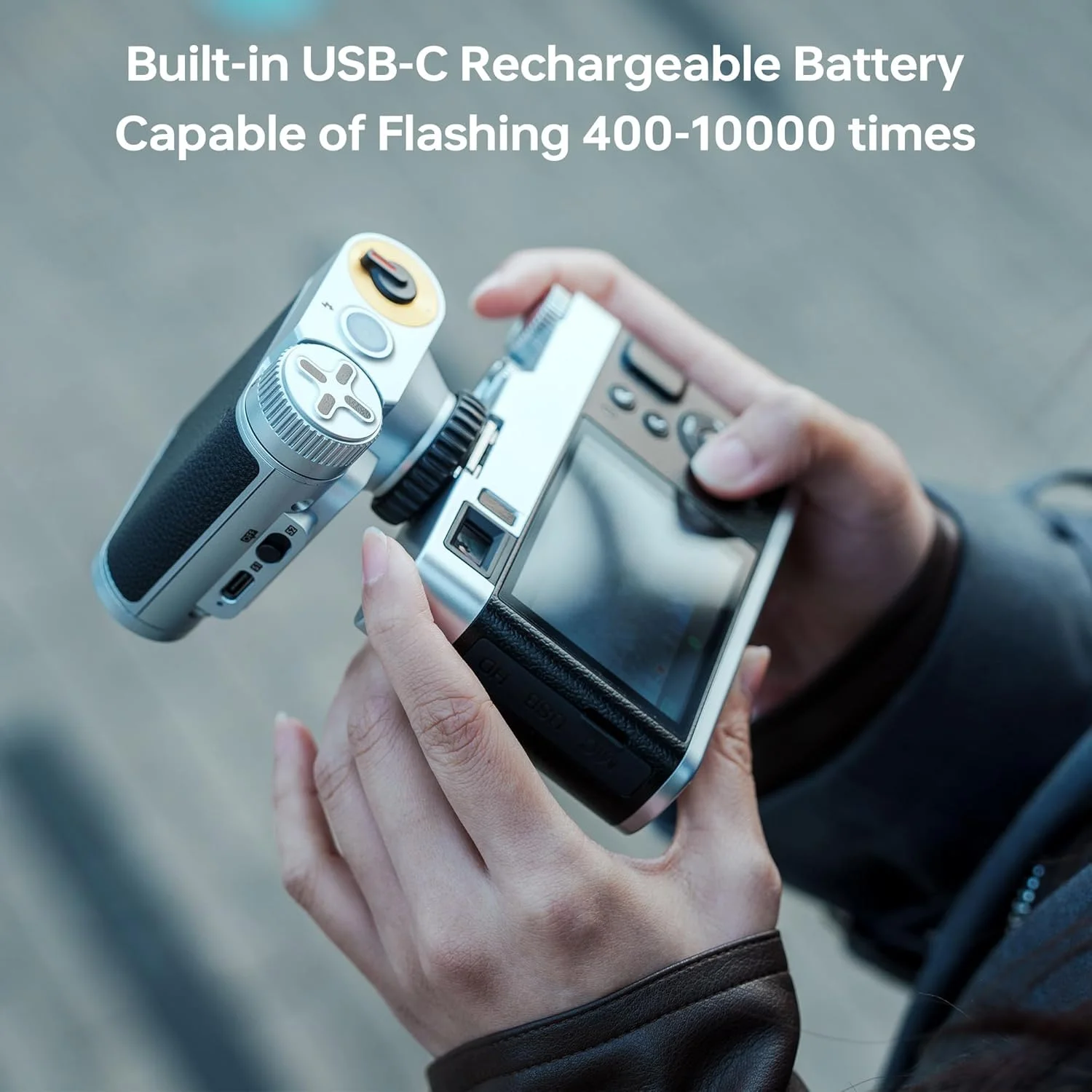 فلاش رترو 24 وات VILTROX برای دوربین، فلاش کوچک دوربین با بازیافت 0.1-1.5 ثانیه، فلاش مینی 800 میلی آمپر ساعتی روی دوربین GN12 با 7 سطح، کنترل نوری S1/S2 برای سونی فوجی فیلم کانن نیکون المپوس (Z1+)