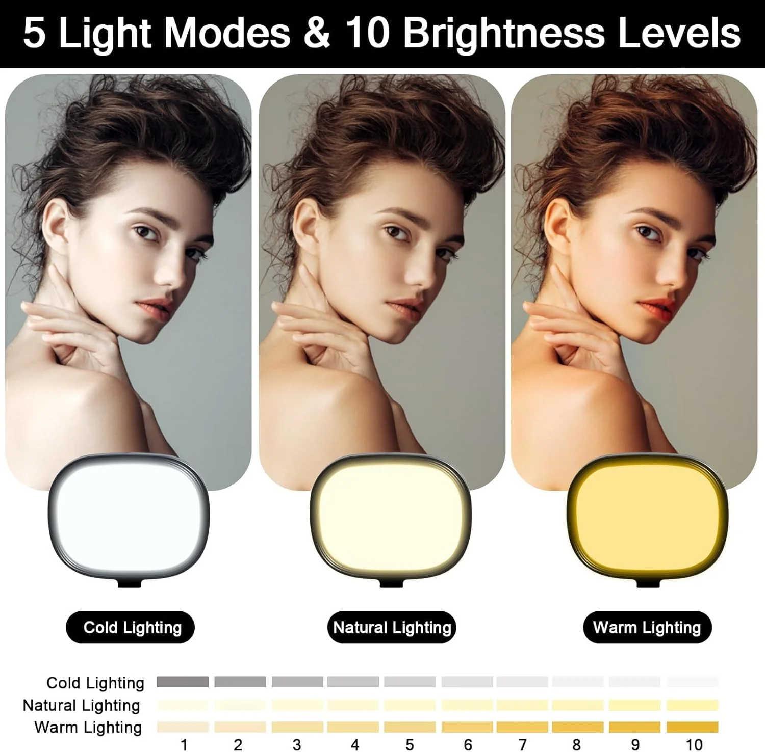 نور حلقه ای سلفی برای کامپیوتر رومیزی، لپ تاپ، ضبط کنفرانس ویدیویی، روشنایی قابل تنظیم و 5 دمای رنگ، با پایه انعطاف پذیر و نگهدارنده تلفن مناسب برای پخش زنده و تماس ویدیویی نور حلقه ای سلفی برای کامپیوتر رومیزی، لپ تاپ، ضبط کنفرانس ویدیویی، روشنایی قابل تنظیم و 5 دمای رنگ، با پایه انعطاف پذیر و نگهدارنده تلفن مناسب برای پخش زنده و تماس ویدیویی