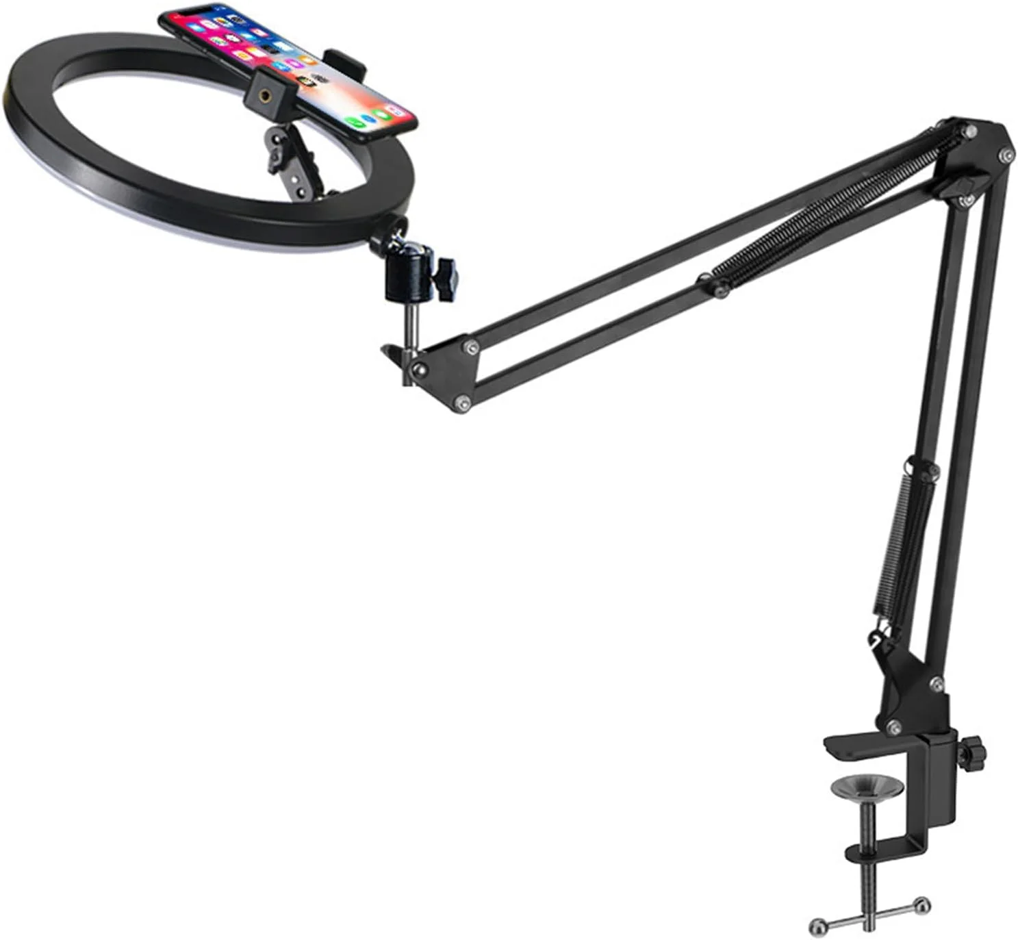 نور حلقه ای رومیزی Beauenty با پایه - نور پرکننده 26 سانتی متری برای فیلمبرداری از بالا، نگهدارنده دوربین تلفن همراه، پایه قابل تنظیم نور حلقه ای رومیزی Beauenty با پایه - نور پرکننده 26 سانتی متری برای فیلمبرداری از بالا، نگهدارنده دوربین تلفن همراه، پایه قابل تنظیم