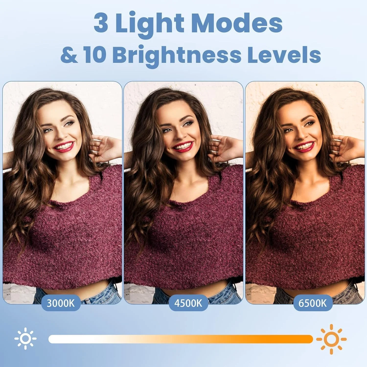 حلقه نور 18 اینچی Koeay، کیت حلقه نور LED برای آیفون با پایه سه پایه و 3 نگهدارنده تلفن، حلقه نور سلفی آرایشی قابل تنظیم 2700-6500K با ریموت برای TikTok، YouTube، دوربین، ویدئو، پخش زنده حلقه نور 18 اینچی Koeay، کیت حلقه نور LED برای آیفون با پایه سه پایه و 3 نگهدارنده تلفن، حلقه نور سلفی آرایشی قابل تنظیم 2700-6500K با ریموت برای TikTok، YouTube، دوربین، ویدئو، پخش زنده