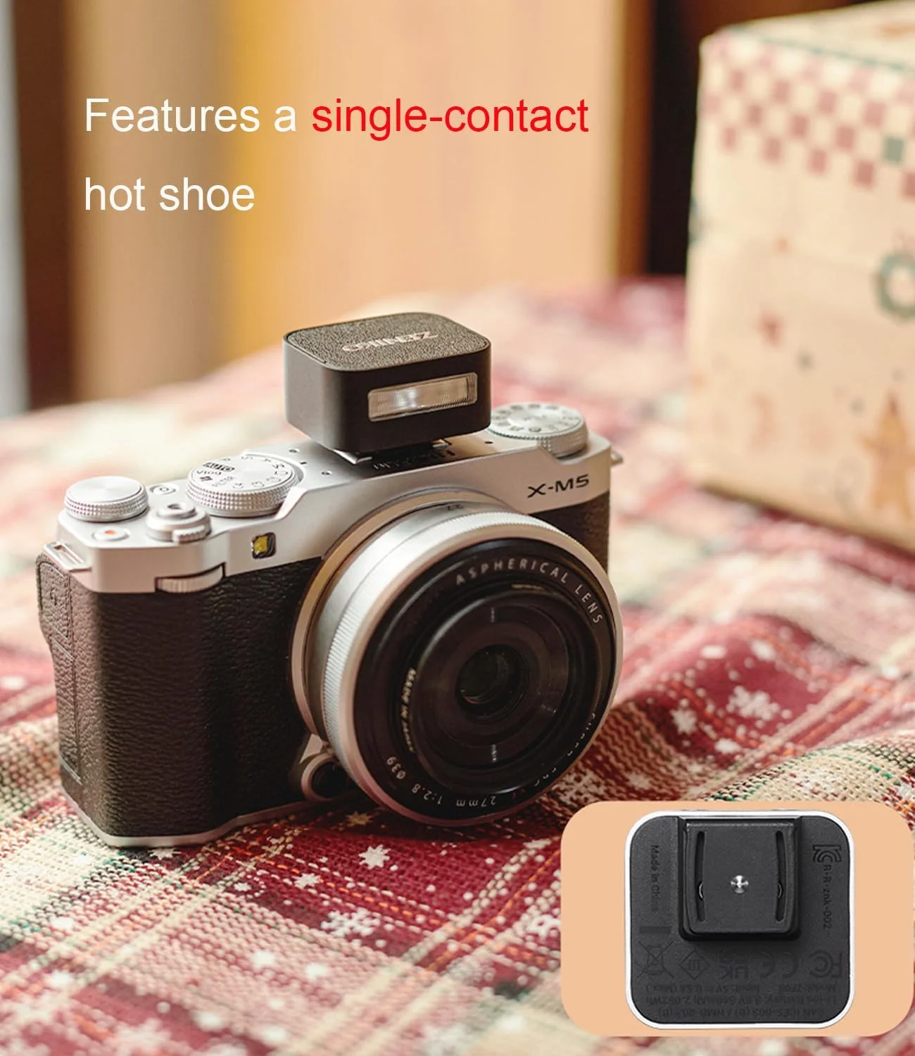 فلاش کوچک دوربین ZF08 مدل Speedlite 440 با قدرت کامل، دمای رنگ 6500K + 200K، باتری داخلی برای دوربین های تک کنتاکت سونی، کانن، نیکون، فوجی و المپوس