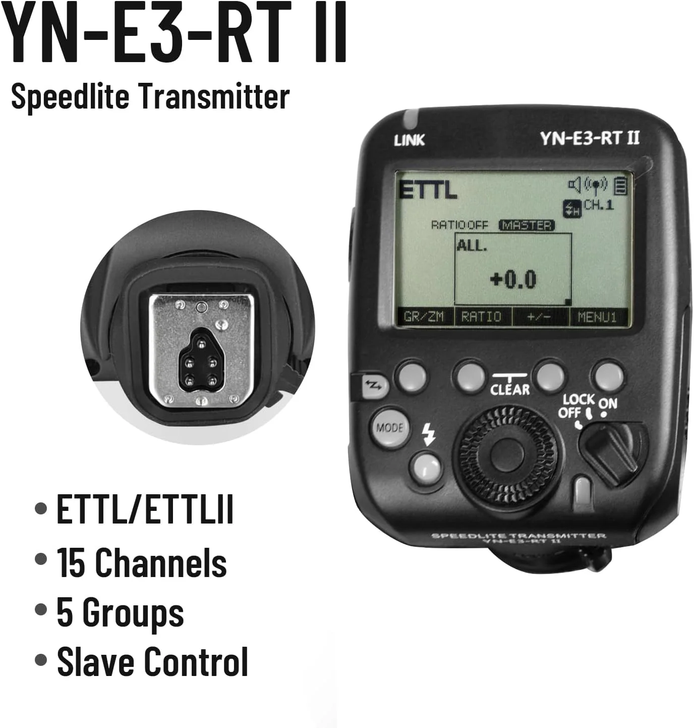 فرستنده اسپیدلایت یونگنو YN-E3-RT II فرستنده اسپیدلایت یونگنو YN-E3-RT II