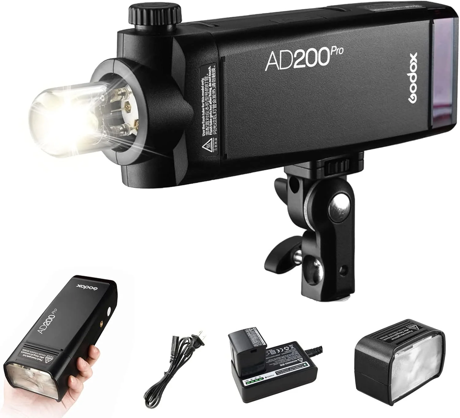 کیت فلاش جیبی Godox AD200PRO TTL، بی سیم - مشکی