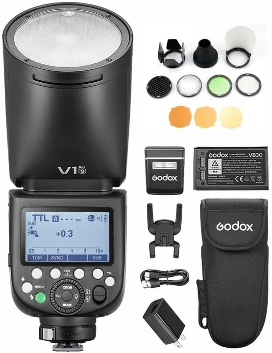 فلاش گودکس V1Pro-S سازگار با سونی، طراحی فلاش فرعی جداگانه، 76WS، 2.4G، TTL مجموعه AK-R1 (v1pro-s)