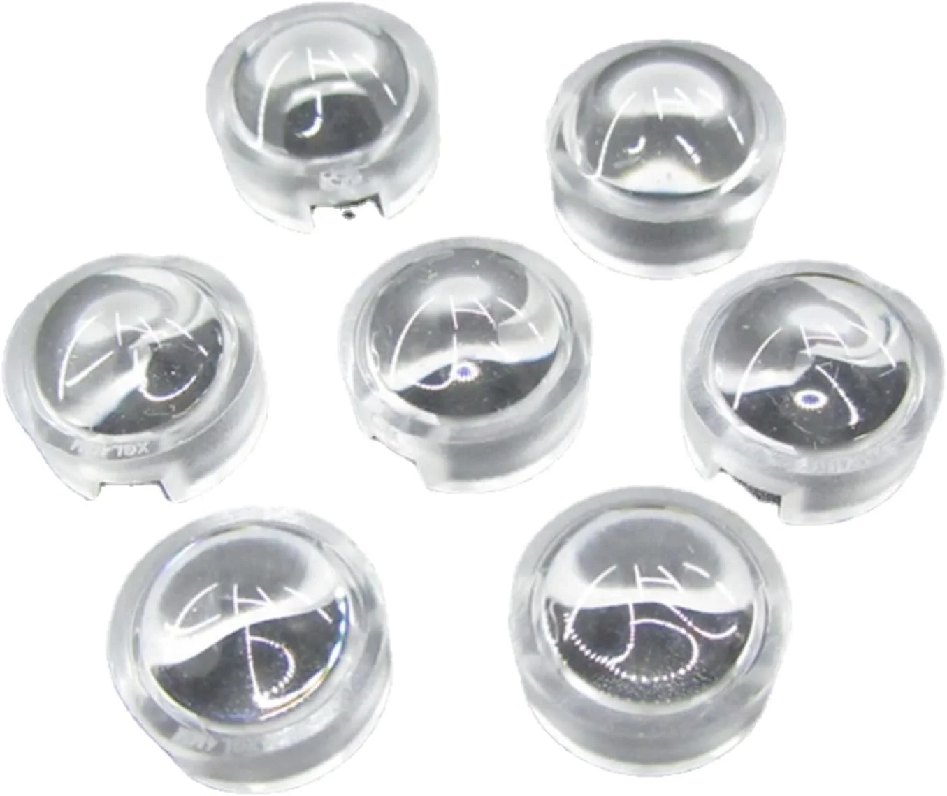 لنز محدب ال ای دی 13 میلی متری با زاویه تابش 15/30/45/60/90/100 درجه، لنز کندانسور نوری محدب اکریلیک ال ای دی (10 عدد، 15 درجه)