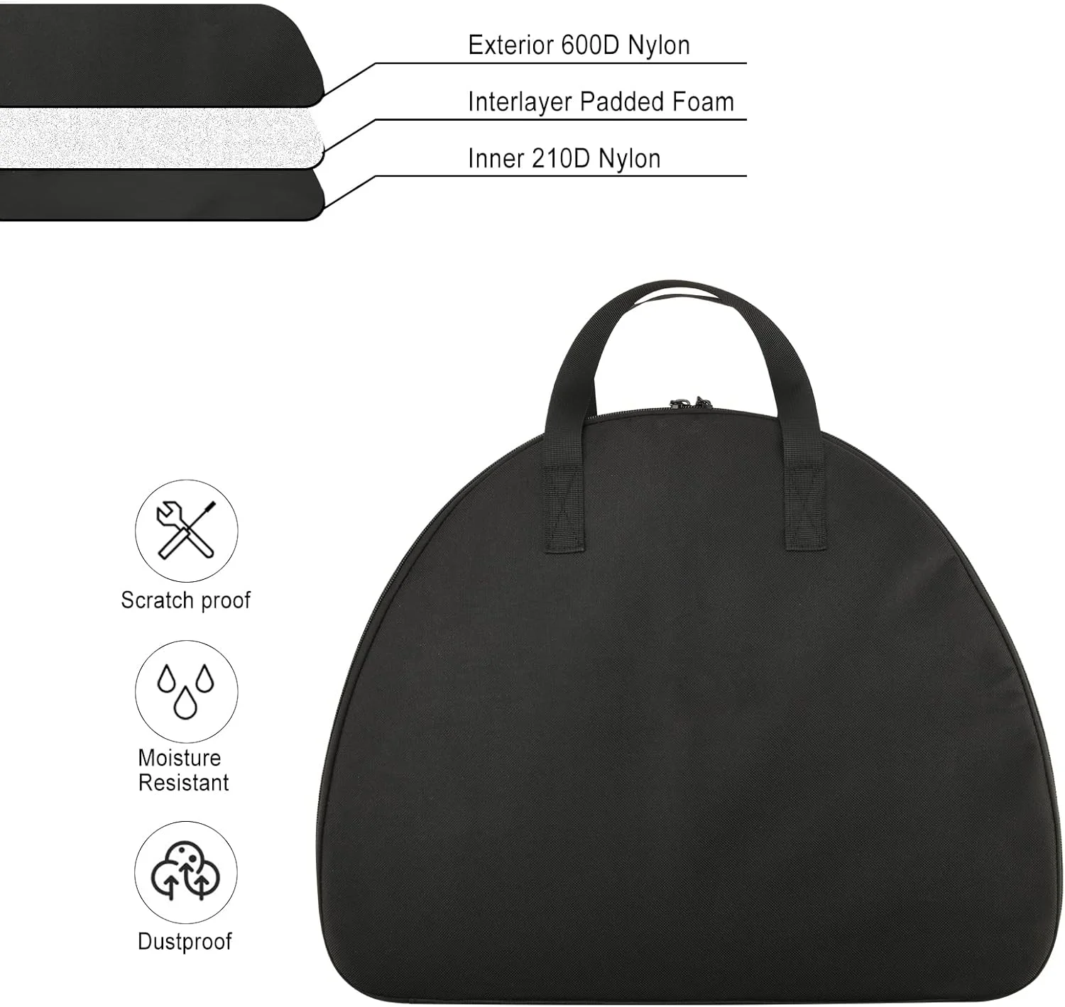 کیف حمل چراغ حلقه ای TXesign برای چراغ حلقه ای سلفی 10 اینچی و سه پایه، کیف محافظ چراغ حلقه ای سلفی برای یوتیوب، تیک تاک، و عکاسی پرتره