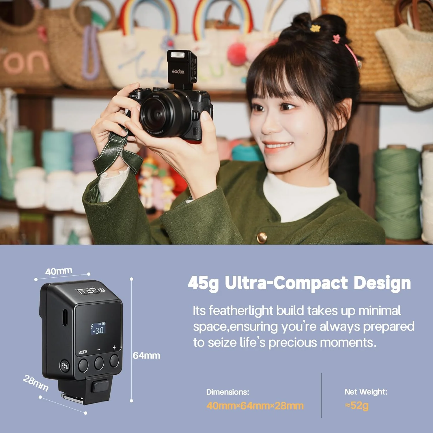 فلاش دوربین GODOX IT22 F TTL MINI iFlash، بیش از 700 فلاش و بازیافت 1.5 ثانیه، 6 استاپ (1/32 تا 1/1 قدرت)، باتری داخلی با دیفیوزر و فیلتر مغناطیسی (مشکی، برای فوجی) فلاش دوربین GODOX IT22 F TTL MINI iFlash، بیش از 700 فلاش و بازیافت 1.5 ثانیه، 6 استاپ (1/32 تا 1/1 قدرت)، باتری داخلی با دیفیوزر و فیلتر مغناطیسی (مشکی، برای فوجی)