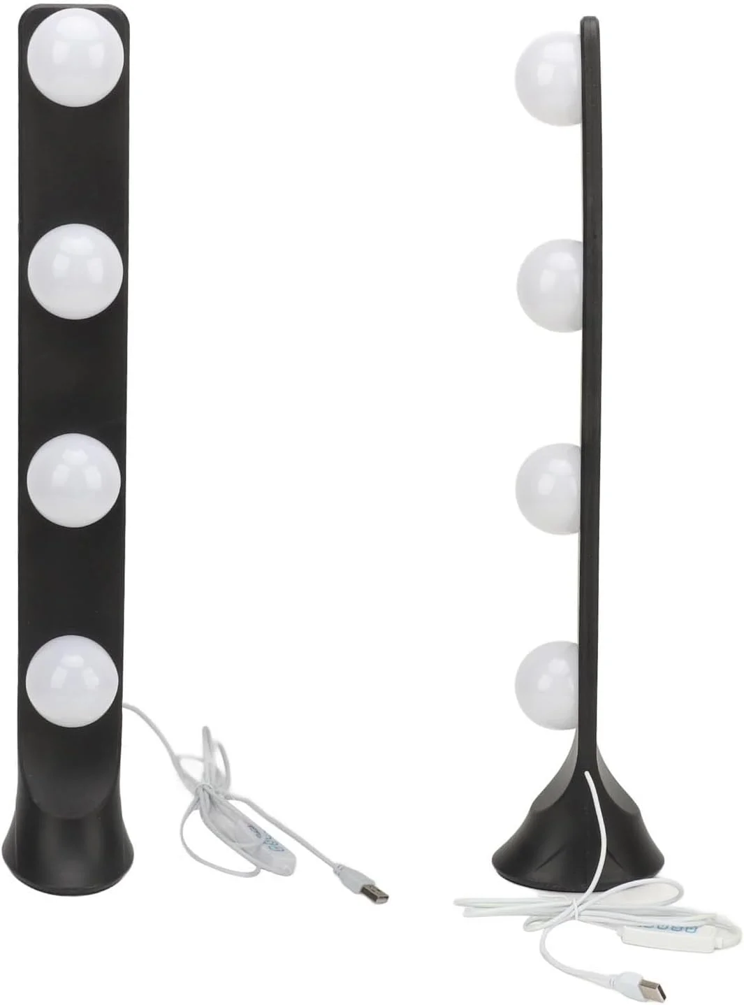 چراغ آرایشی ال ای دی Tihebeyan با 4 لامپ ال ای دی، چراغ روشن برای میز آرایش، اتاق پرو، نور (4000K)، دمای رنگ (مشکی)