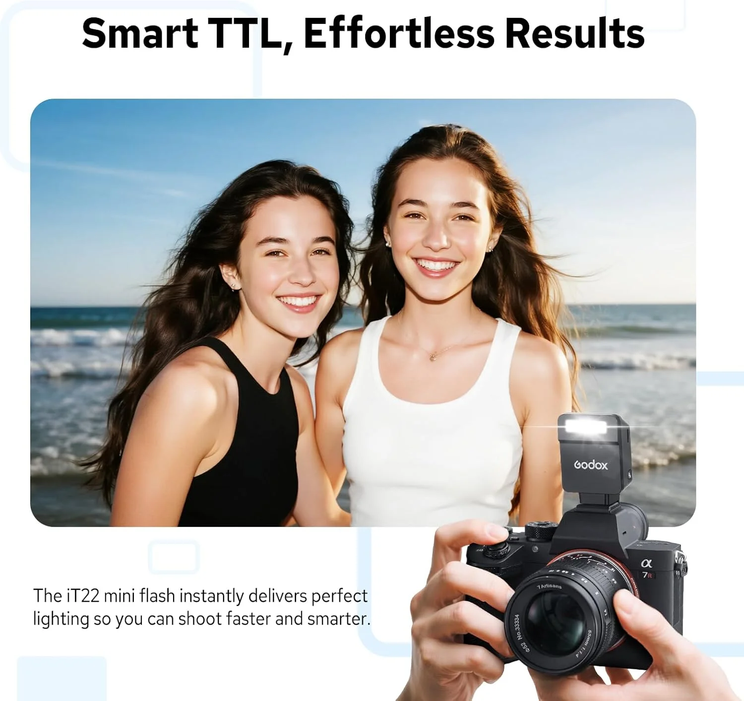 فلاش کوچک گودکس IT22 S TTL Mini iFlash برای سونی، دارای باتری داخلی، 700 شات با قدرت کامل، زمان بازیافت 1.5 ثانیه، همراه با فیلتر مغناطیسی فلاش کوچک گودکس IT22 S TTL Mini iFlash برای سونی، دارای باتری داخلی، 700 شات با قدرت کامل، زمان بازیافت 1.5 ثانیه، همراه با فیلتر مغناطیسی