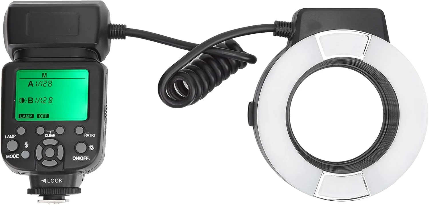 فلاش ماکرو TTL Denash، فلاش ماکرو قابل حمل و جهانی با استحکام بالا، نصب آسان پلاستیکی برای دوربین