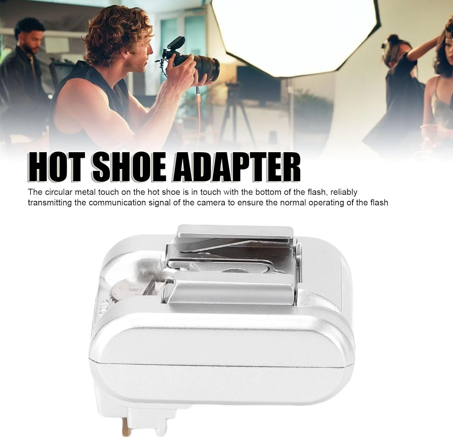 تبدیل کفشک فلاش استاندارد، اتصال لوازم جانبی فلاش دوربین برای NEX-3 C3 F3 NEX-5 NEX 5N 5R 5C 5T (نقره ای)