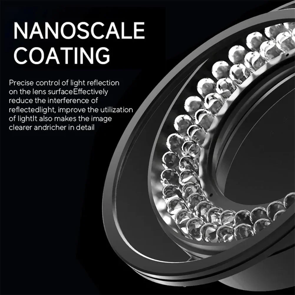 حلقه نور ال ای دی 72 قطبی با قابلیت تنظیم برای میکروسکوپ و دوربین، نورپرداز کم نور شونده ضد انعکاس، حذف بازتاب، لامپ حلقه ای ال ای دی برای میکروسکوپ استریو، بازرسی و عکاسی