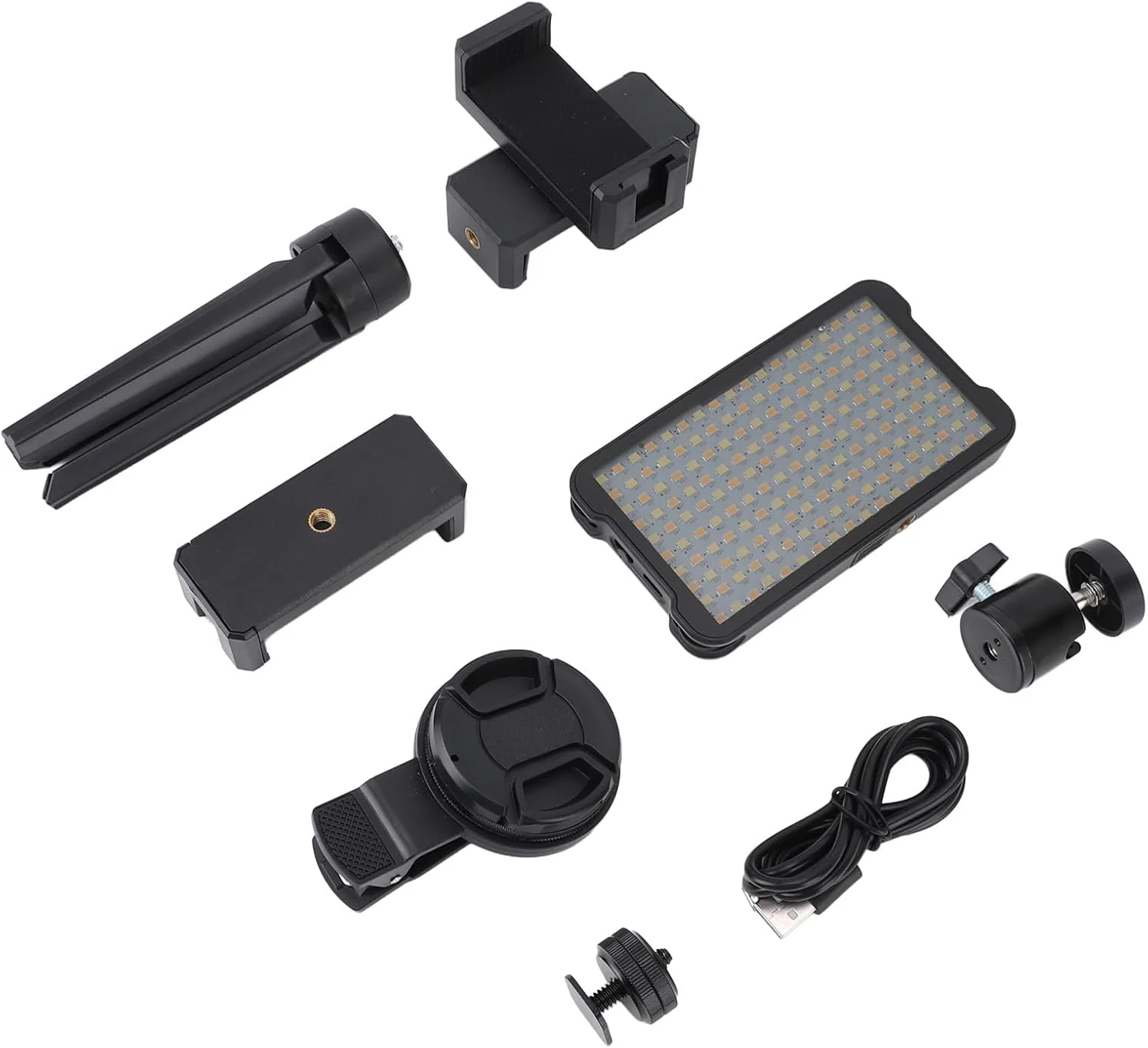 CHICIRIS نور پرکننده تتو برای کاهش بازتاب نور، چراغ حلقه ای LED قابل شارژ با فیلتر لنز CPL 52 میلی متری، بی سیم، قابل شارژ 2400K-6400K برای عکاسی