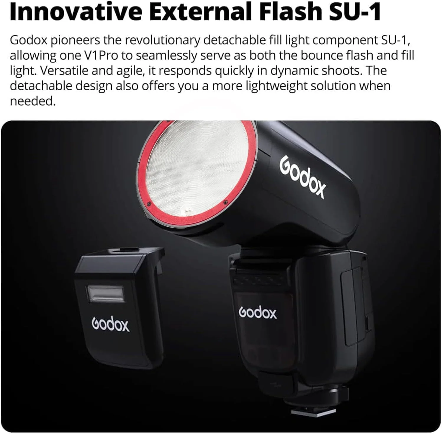 فلاش دوربین گودکس V1 Pro C نسخه ایالات متحده سازگار با دوربین های کانن، 76 وات، 2.4G TTL 1/8000 HSS، 500 فلاش با قدرت کامل، زمان بازیافت 1.3 ثانیه، باتری لیتیوم یونی 2980mAh، لامپ مدلینگ LED