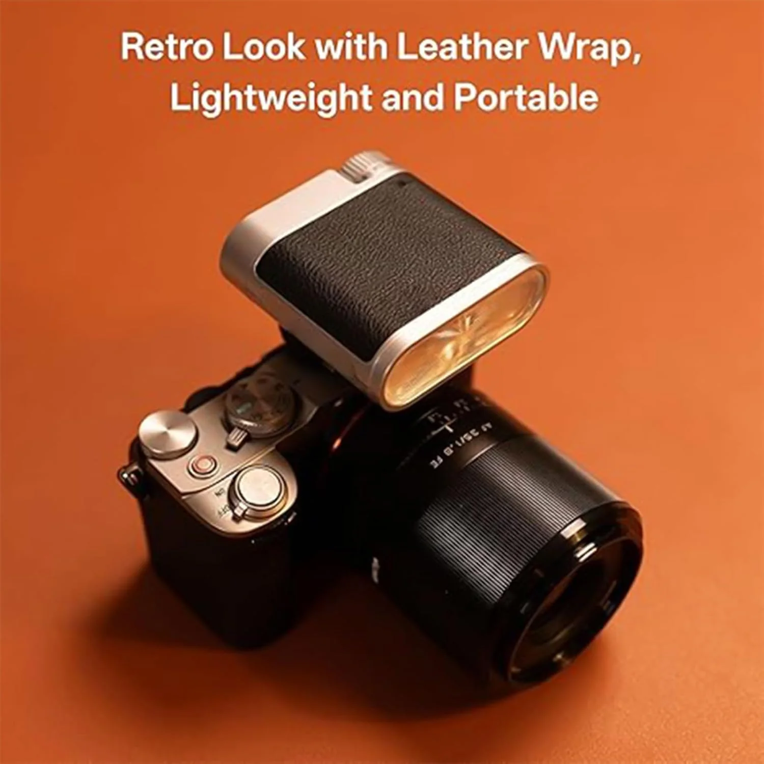 فلاش رترو دوربین Bewinner، فلاش کوچک دوربین با بازیافت 0.2 تا 1.5 ثانیه، پشتیبانی از 10000 میکرو فلاش، کنترل نوری S1/S2، عکاسی با فلاش دستی برای دوربین ها، 6500±200k